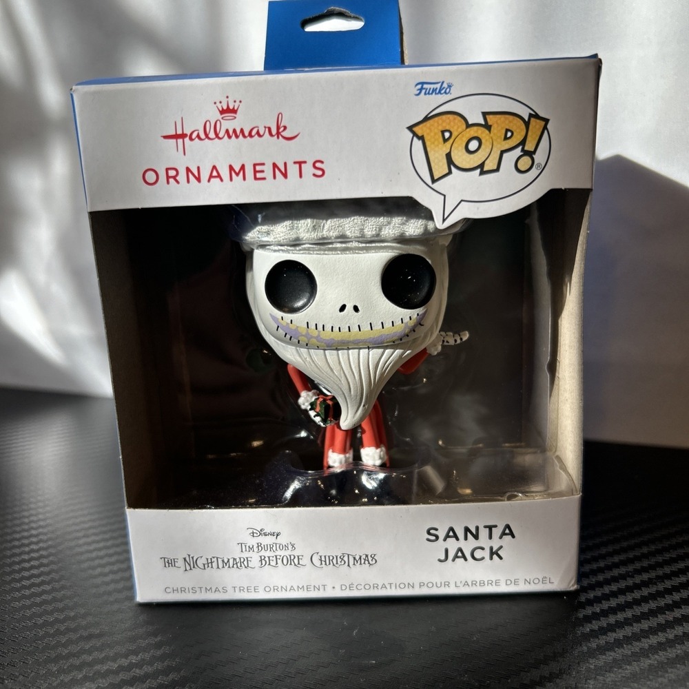 New NIGHTMARE BEFORE CHRISTMAS FUNKO POP DISNEY SANTA JACK CHRISTMAS ORNAMENT